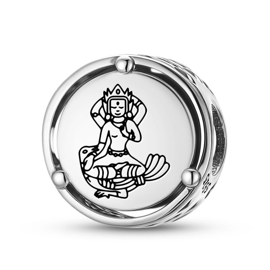 925 Sterling Silver Buddhist Gods Mahamayuri Charms For Bracelets & Necklaces Pendants Beads Jewelry Fit Pan Bracelet Charm Ethnic Cultural Symbols Gifts For Women