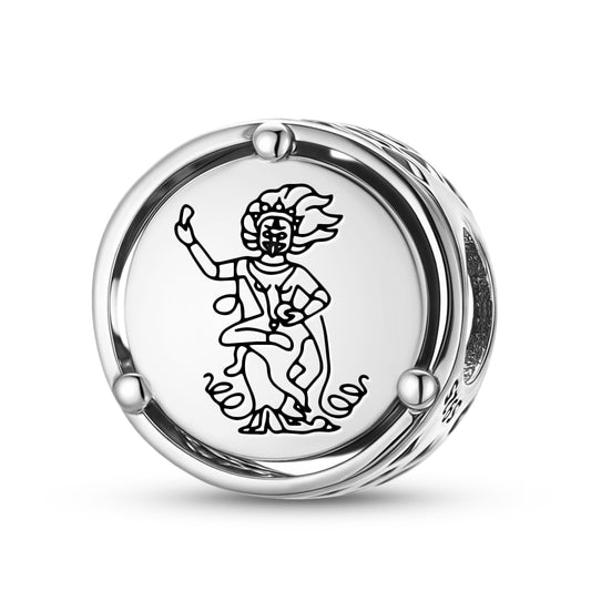 925 Sterling Silver Buddhist Gods Simhamukha Charms For Bracelets & Necklaces Pendants Beads Jewelry Fit Pan Bracelet Charm Ethnic Cultural Symbols Gifts For Women