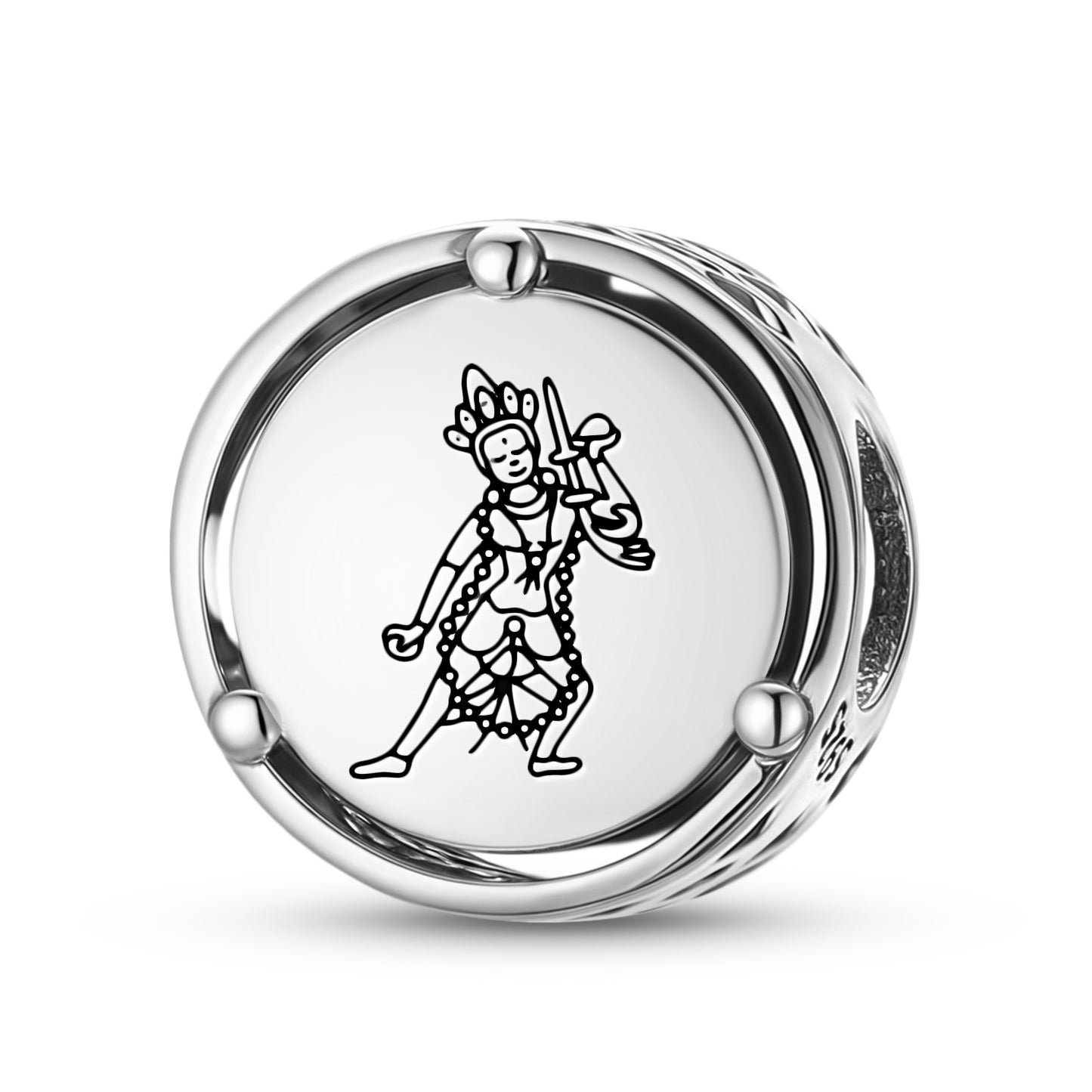 925 Sterling Silver Buddhist Gods Vajrayogini Charms For Bracelets & Necklaces Pendants Beads Jewelry Fit Pan Bracelet Charm Ethnic Cultural Symbols Gifts For Women