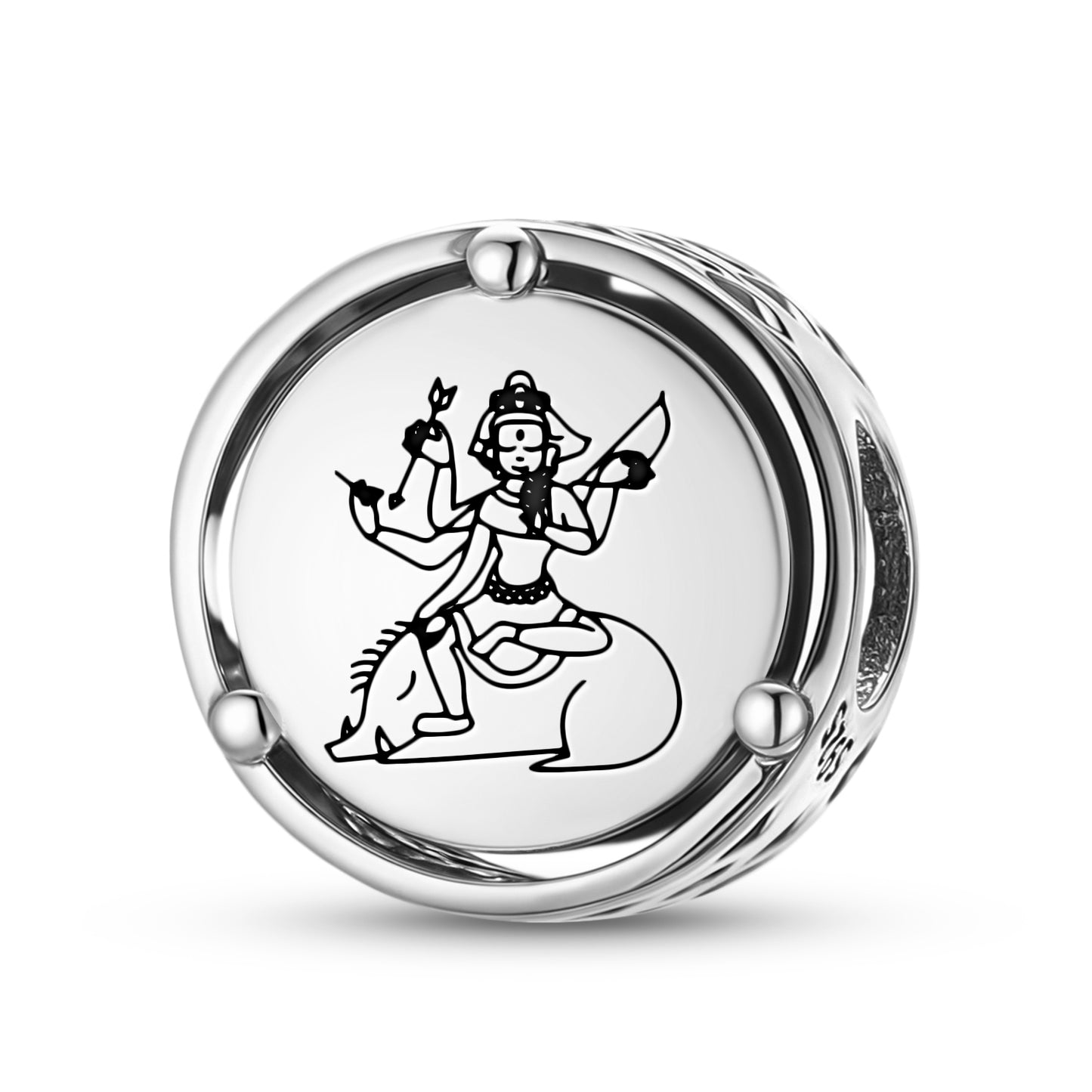 925 Sterling Silver Buddhist Gods Marici Charms For Bracelets & Necklaces Pendants Beads Jewelry Fit Pan Bracelet Charm Ethnic Cultural Symbols Gifts For Women