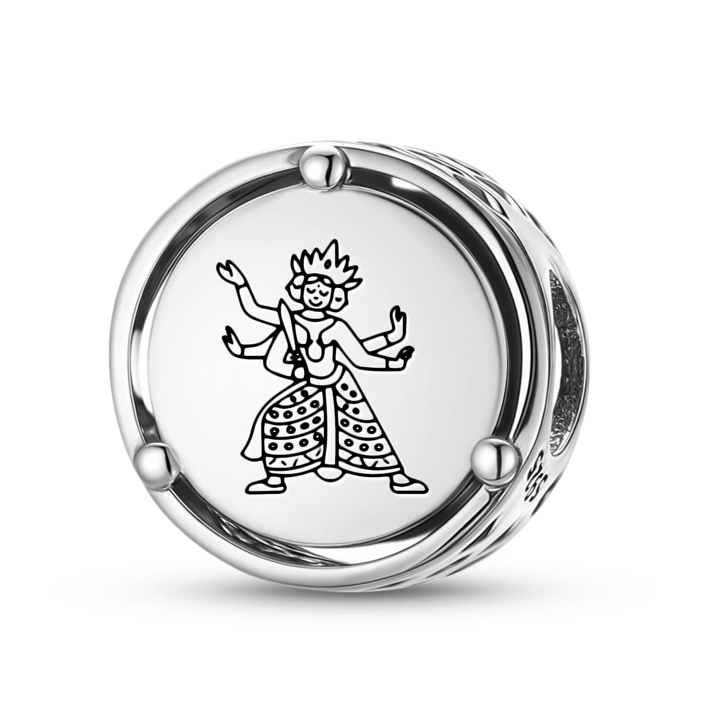 925 Sterling Silver Buddhist Gods Janguli Charms For Bracelets & Necklaces Pendants Beads Jewelry Fit Pan Bracelet Charm Ethnic Cultural Symbols Gifts For Women