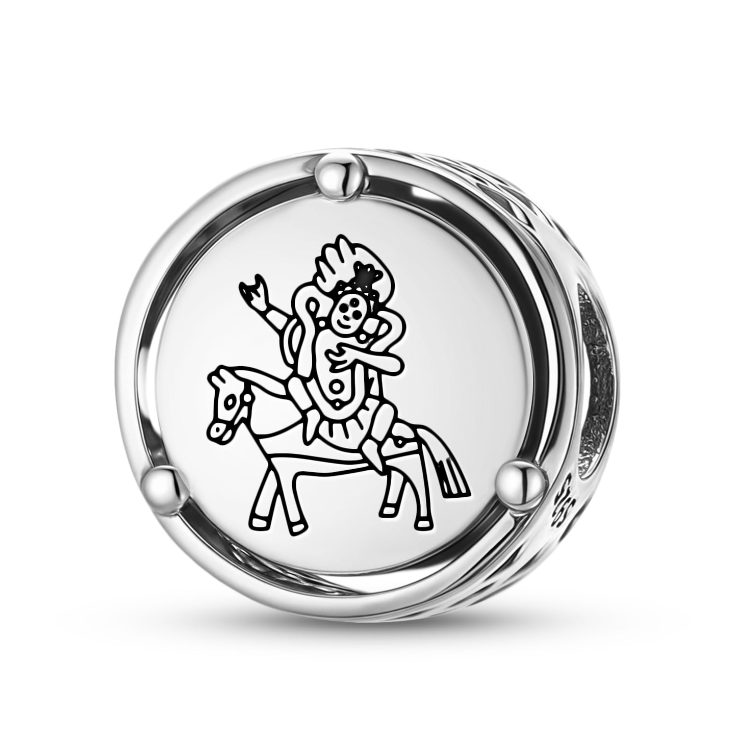 925 Sterling Silver Buddhist Gods Palden Lhamo Charms For Bracelets & Necklaces Pendants Beads Jewelry Fit Pan Bracelet Charm Ethnic Cultural Symbols Gifts For Women