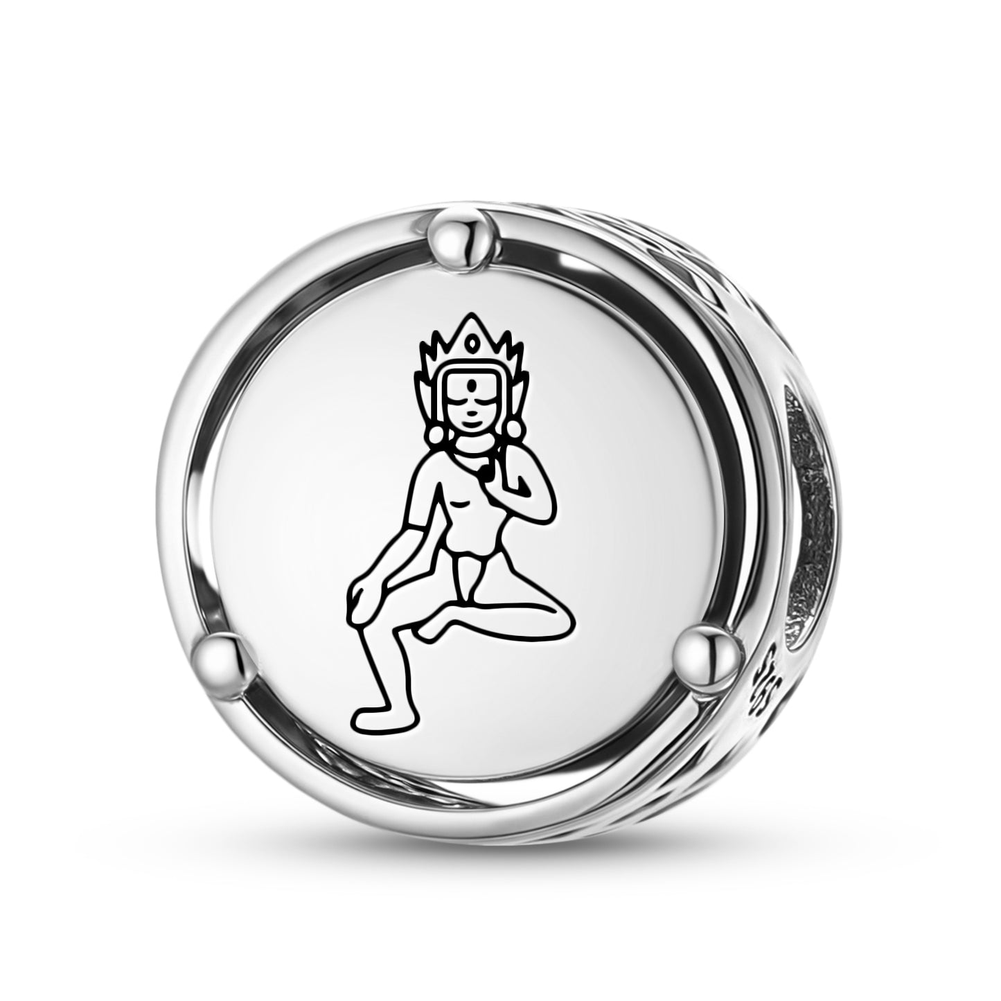 925 Sterling Silver Buddhist Gods Khadi Ravani Tara Charms For Bracelets & Necklaces Pendants Beads Jewelry Fit Pan Bracelet Charm Ethnic Cultural Symbols Gifts For Women