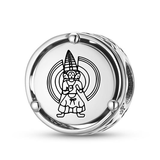 925 Sterling Silver Buddhist Gods Sitatapatra Charms For Bracelets & Necklaces Pendants Beads Jewelry Fit Pan Bracelet Charm Ethnic Cultural Symbols Gifts For Women