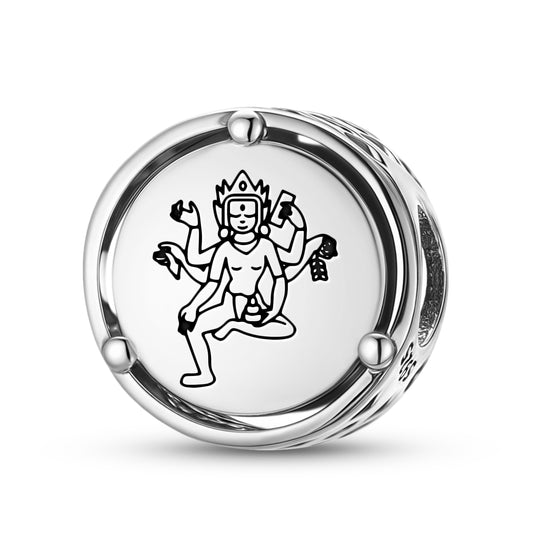 925 Sterling Silver Buddhist Gods Vasudhara Charms For Bracelets & Necklaces Pendants Beads Jewelry Fit Pan Bracelet Charm Ethnic Cultural Symbols Gifts For Women