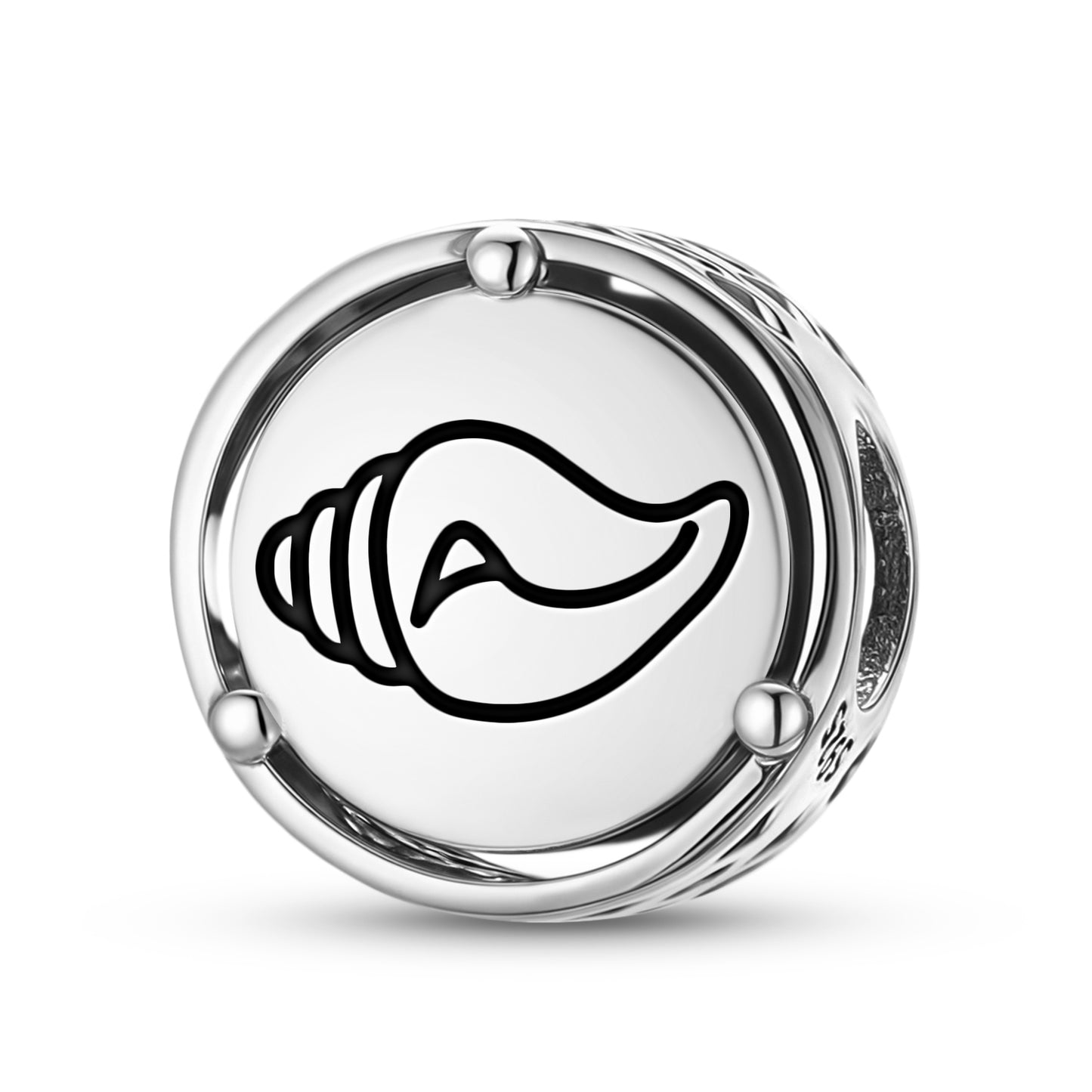 925 Sterling Silver Jainism Shankha Conch Charms For Bracelets & Necklaces Pendants Beads Jewelry Fit Pan Bracelet Charm Ethnic Cultural Symbols Gifts For Women