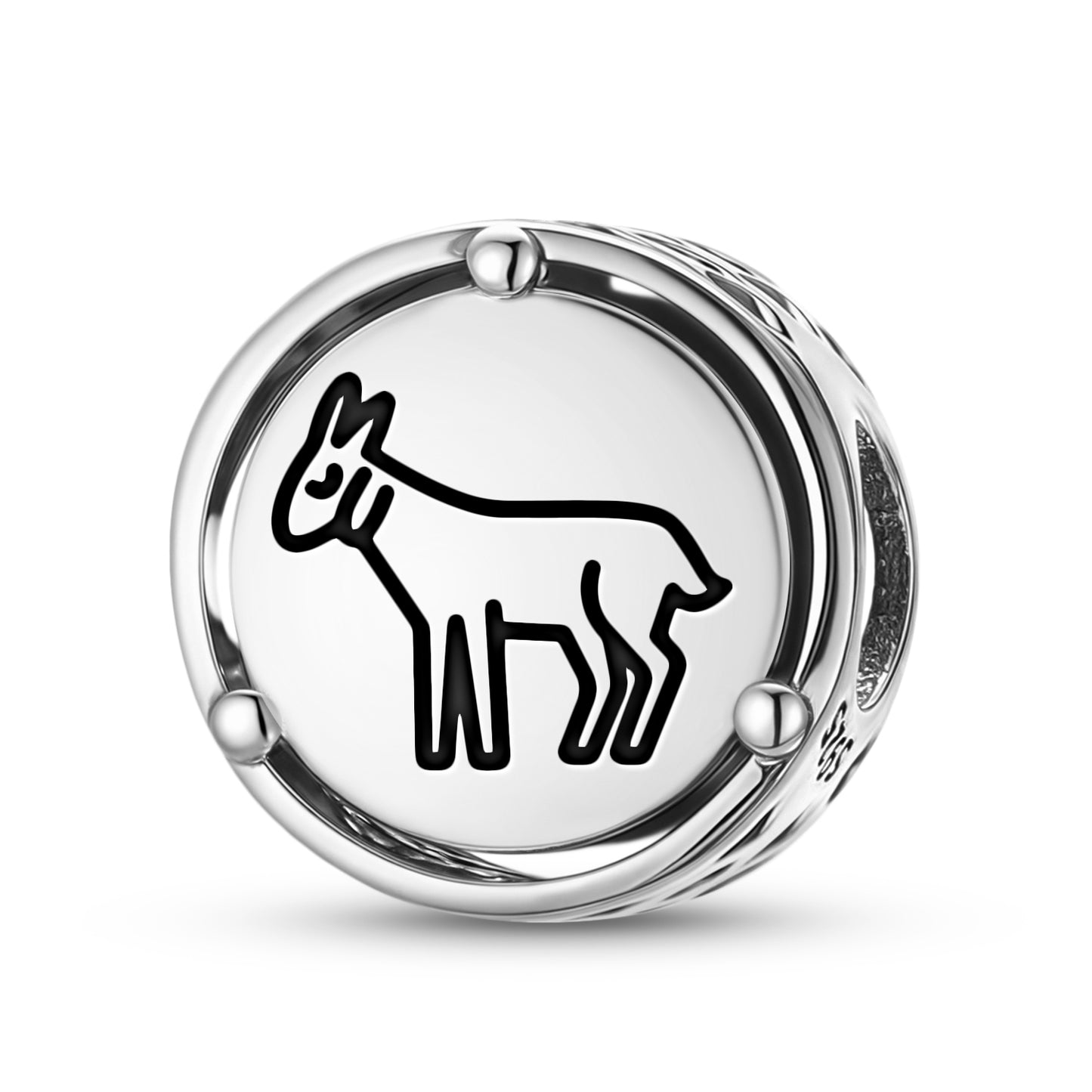 925 Sterling Silver Jainism Goat Charms For Bracelets & Necklaces Pendants Beads Jewelry Fit Pan Bracelet Charm Ethnic Cultural Symbols Gifts For Women