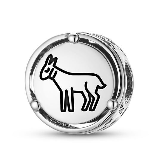 925 Sterling Silver Jainism Goat Charms For Bracelets & Necklaces Pendants Beads Jewelry Fit Pan Bracelet Charm Ethnic Cultural Symbols Gifts For Women