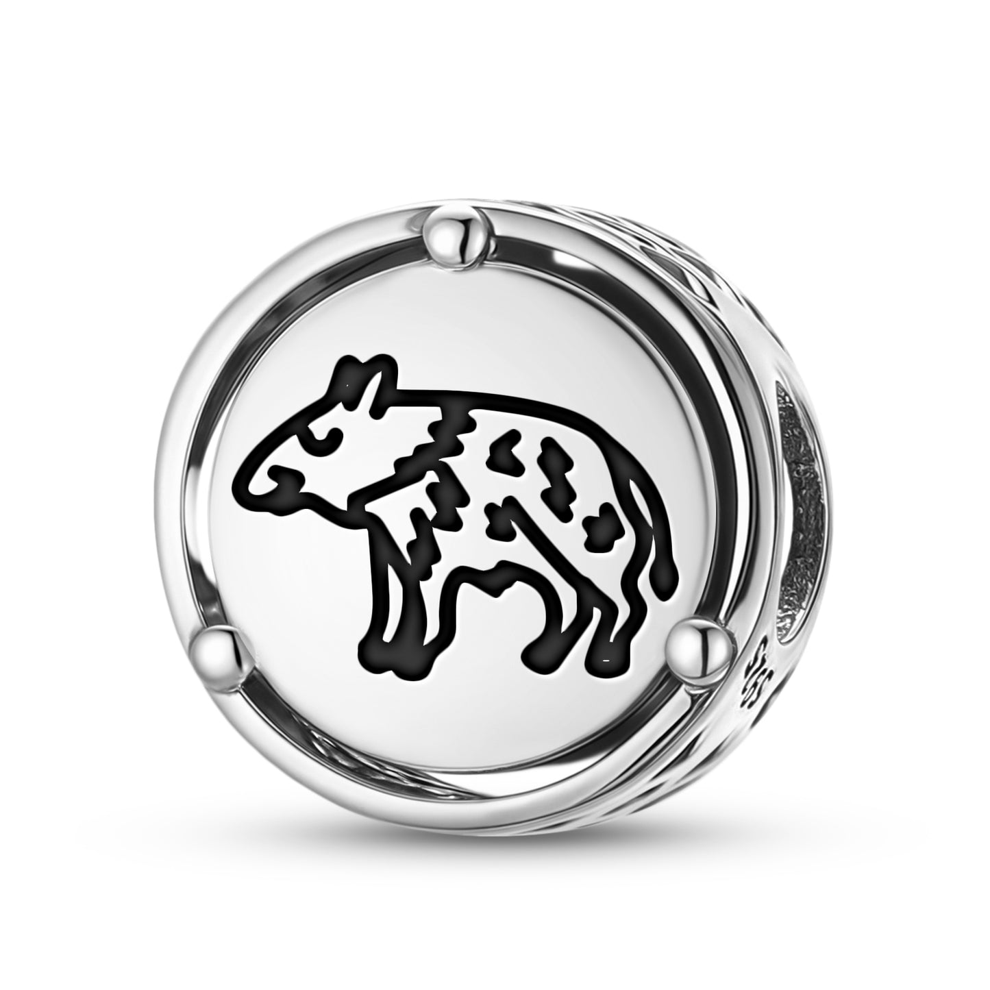 925 Sterling Silver Jainism Boar Charms For Bracelets & Necklaces Pendants Beads Jewelry Fit Pan Bracelet Charm Ethnic Cultural Symbols Gifts For Women