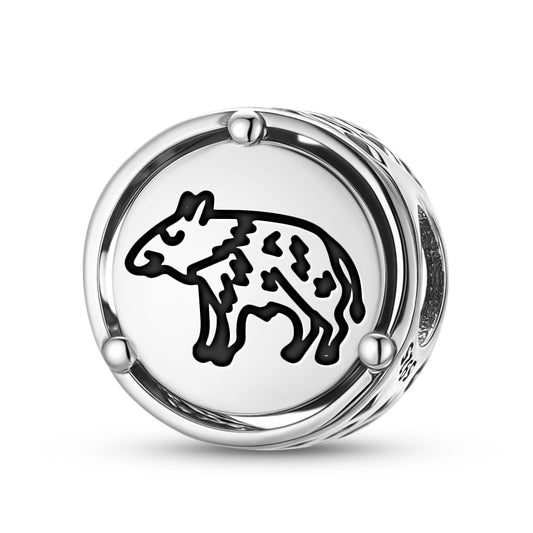 925 Sterling Silver Jainism Boar Charms For Bracelets & Necklaces Pendants Beads Jewelry Fit Pan Bracelet Charm Ethnic Cultural Symbols Gifts For Women