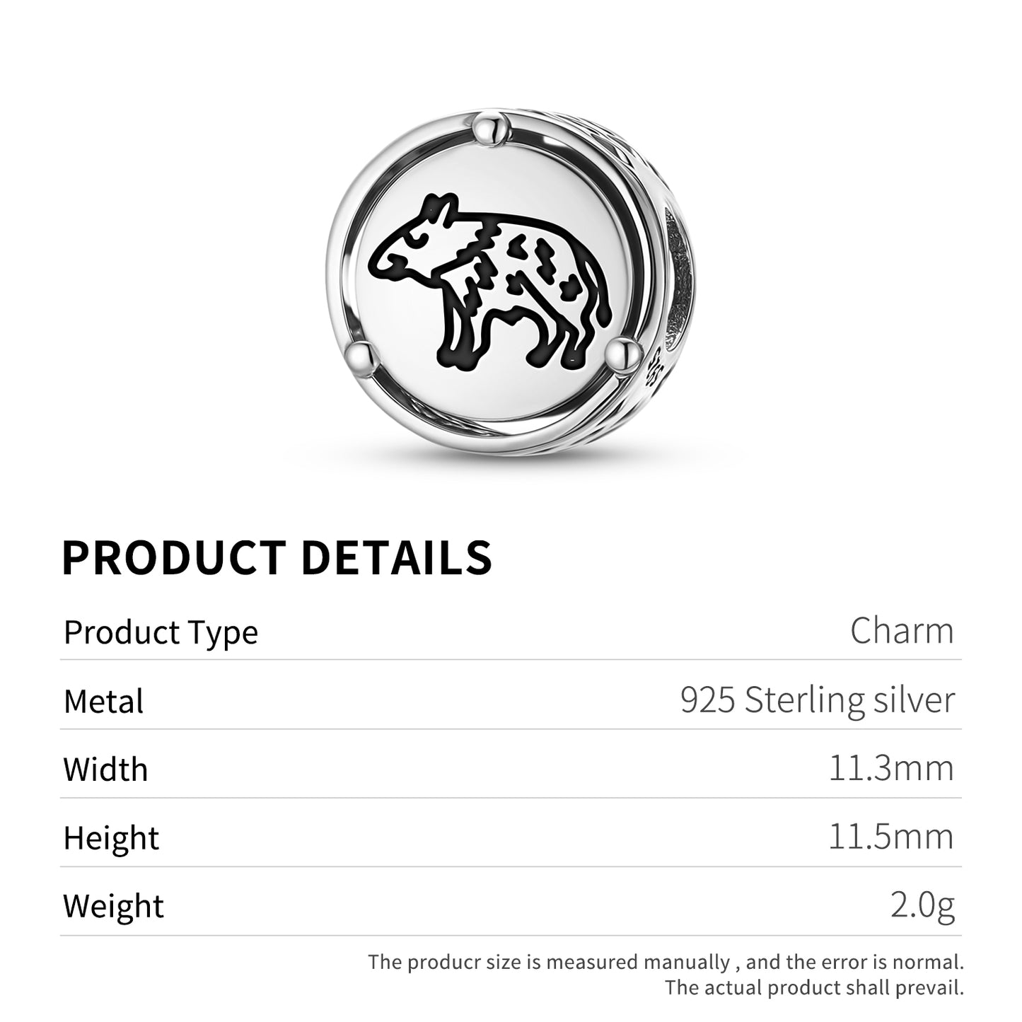 925 Sterling Silver Jainism Boar Charms For Bracelets & Necklaces Pendants Beads Jewelry Fit Pan Bracelet Charm Ethnic Cultural Symbols Gifts For Women