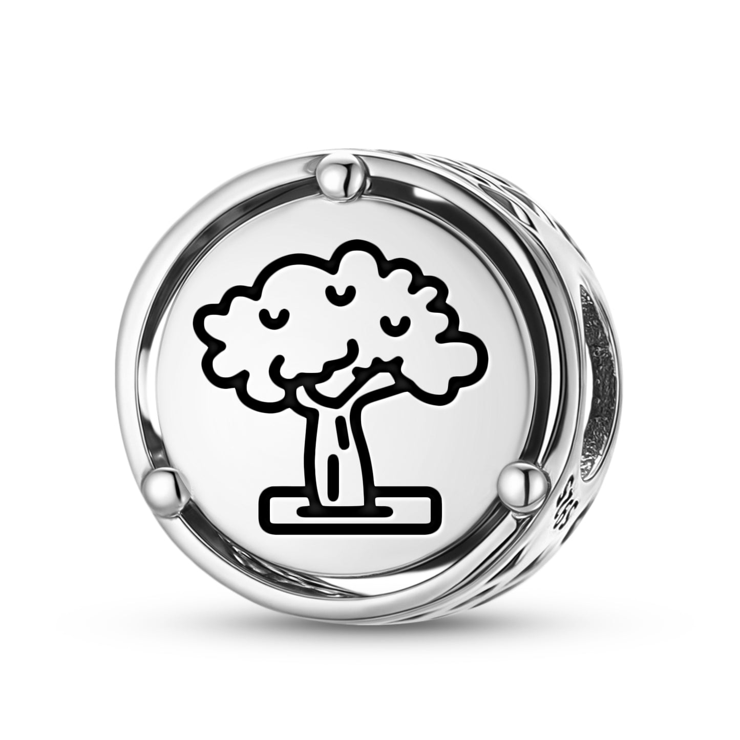 925 Sterling Silver Jainism Kalpa Vriksha Sacred Fig Charms For Bracelets & Necklaces Pendants Beads Jewelry Fit Pan Bracelet Charm Ethnic Cultural Symbols Gifts For Women