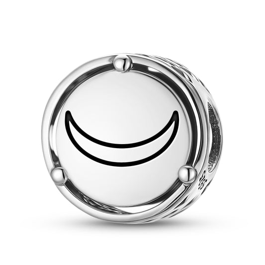 925 Sterling Silver Jainism Crescent Moon Charms For Bracelets & Necklaces Pendants Beads Jewelry Fit Pan Bracelet Charm Ethnic Cultural Symbols Gifts For Women