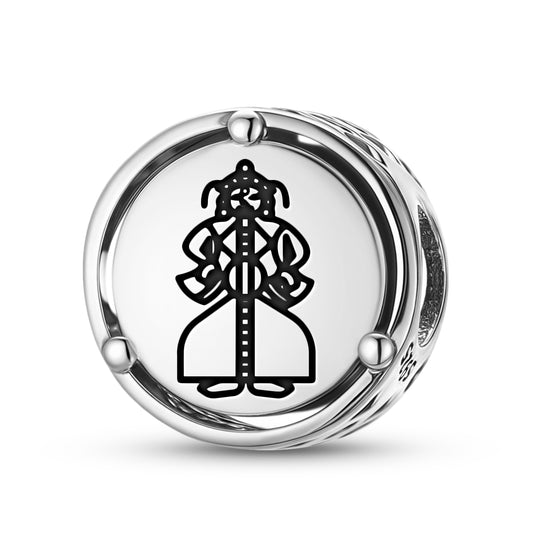 925 Sterling Silver Jainism Loka Purusha Charms For Bracelets & Necklaces Pendants Beads Jewelry Fit Pan Bracelet Charm Ethnic Cultural Symbols Gifts For Women