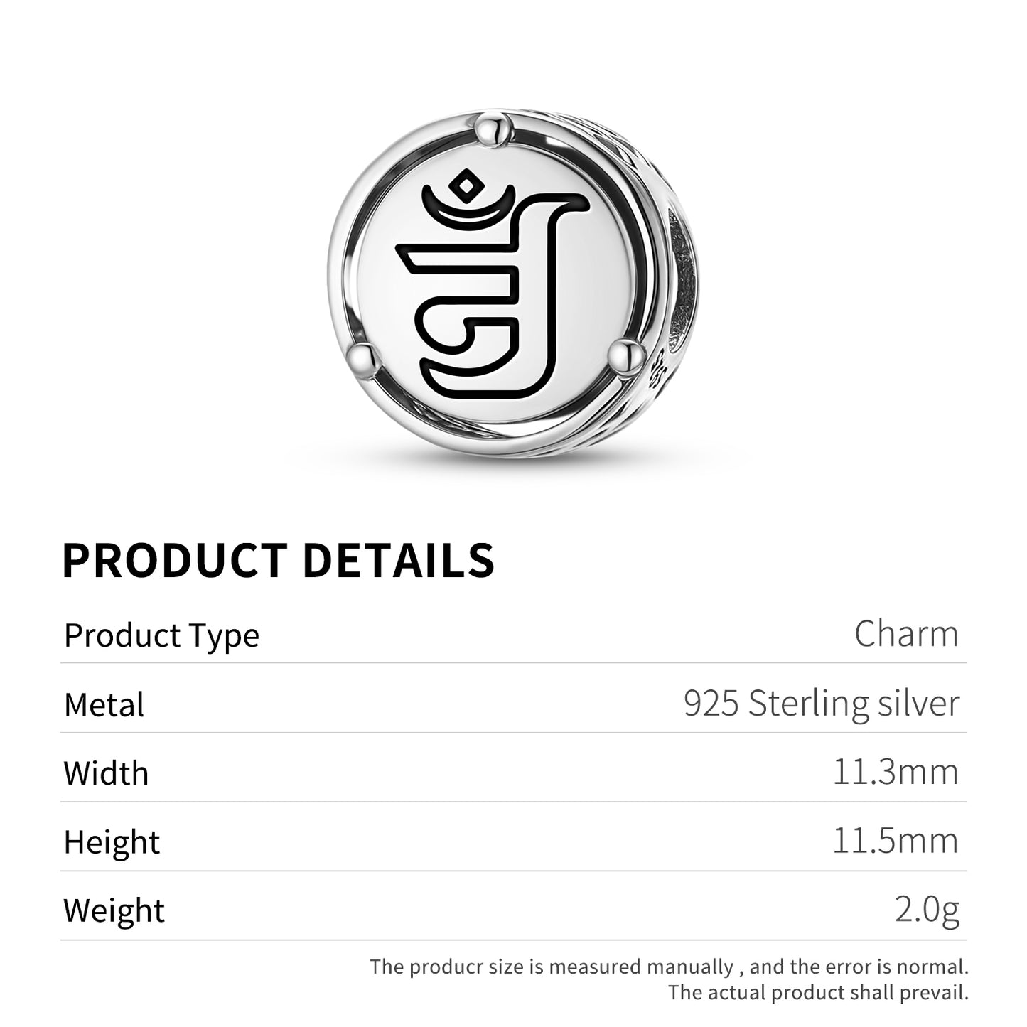 925 Sterling Silver Jainism Jain Om Symbol Charms For Bracelets & Necklaces Pendants Beads Jewelry Fit Pan Bracelet Charm Ethnic Cultural Symbols Gifts For Women