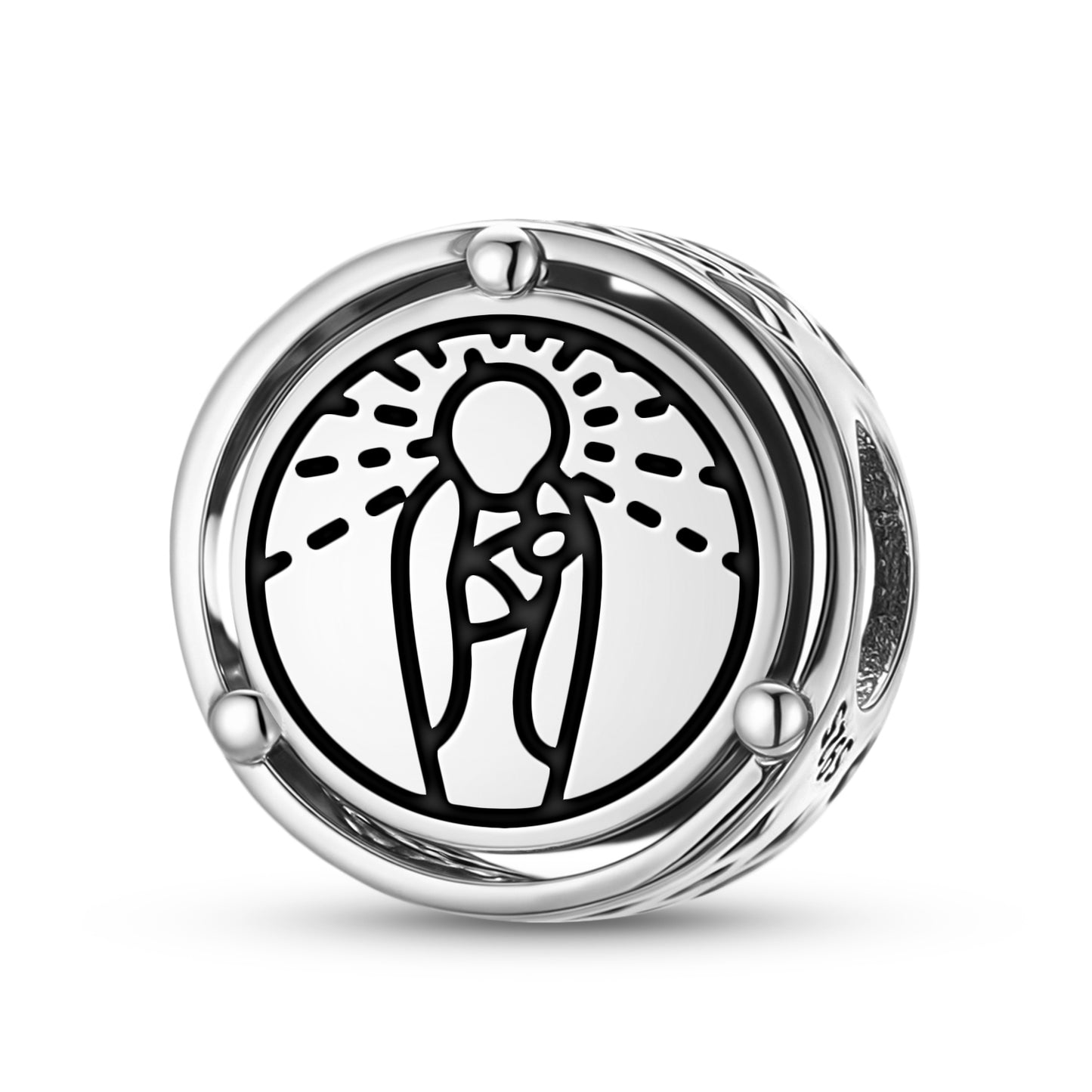 925 Sterling Silver Anthroposophy Virgo Seal Charms For Bracelets & Necklaces Pendants Beads Jewelry Fit Pan Bracelet Charm Ethnic Cultural Symbols Gifts For Women