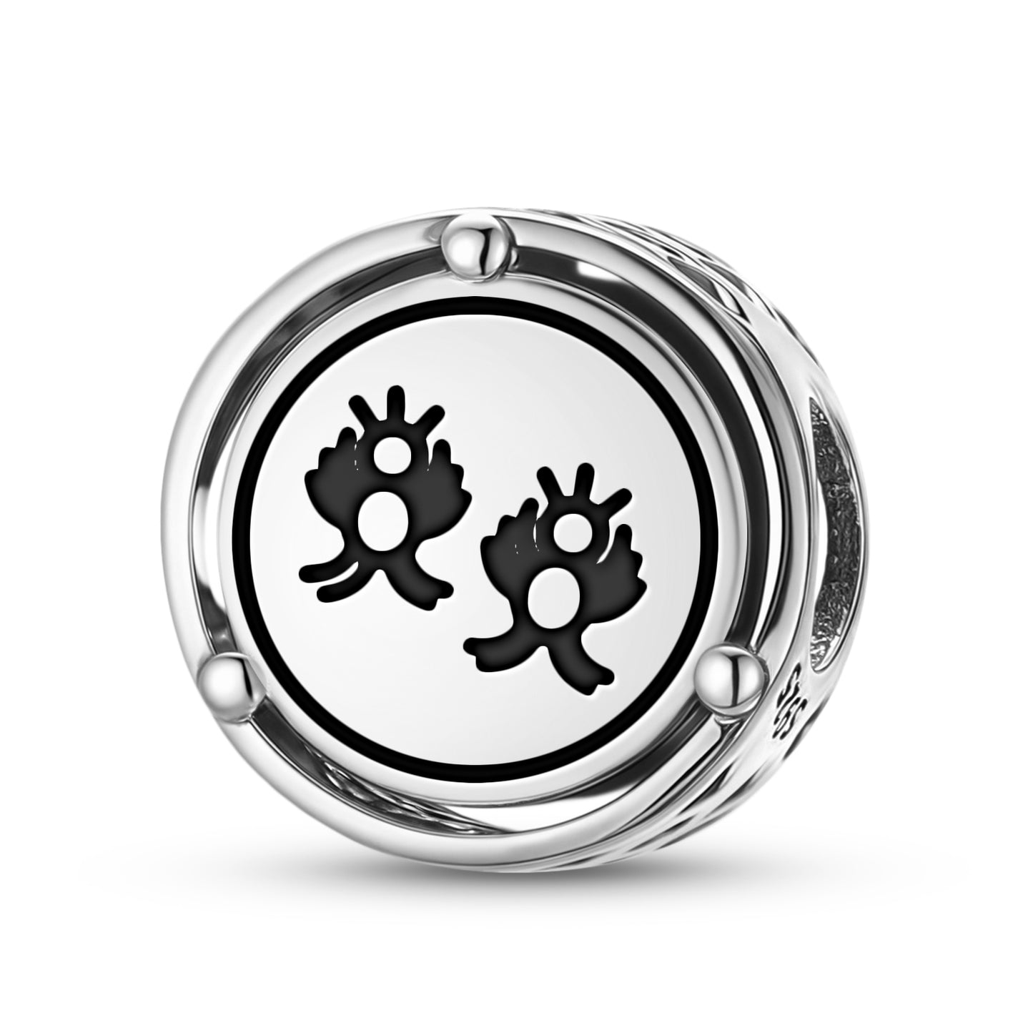 925 Sterling Silver Anthroposophy Gemini Seal Charms For Bracelets & Necklaces Pendants Beads Jewelry Fit Pan Bracelet Charm Ethnic Cultural Symbols Gifts For Women