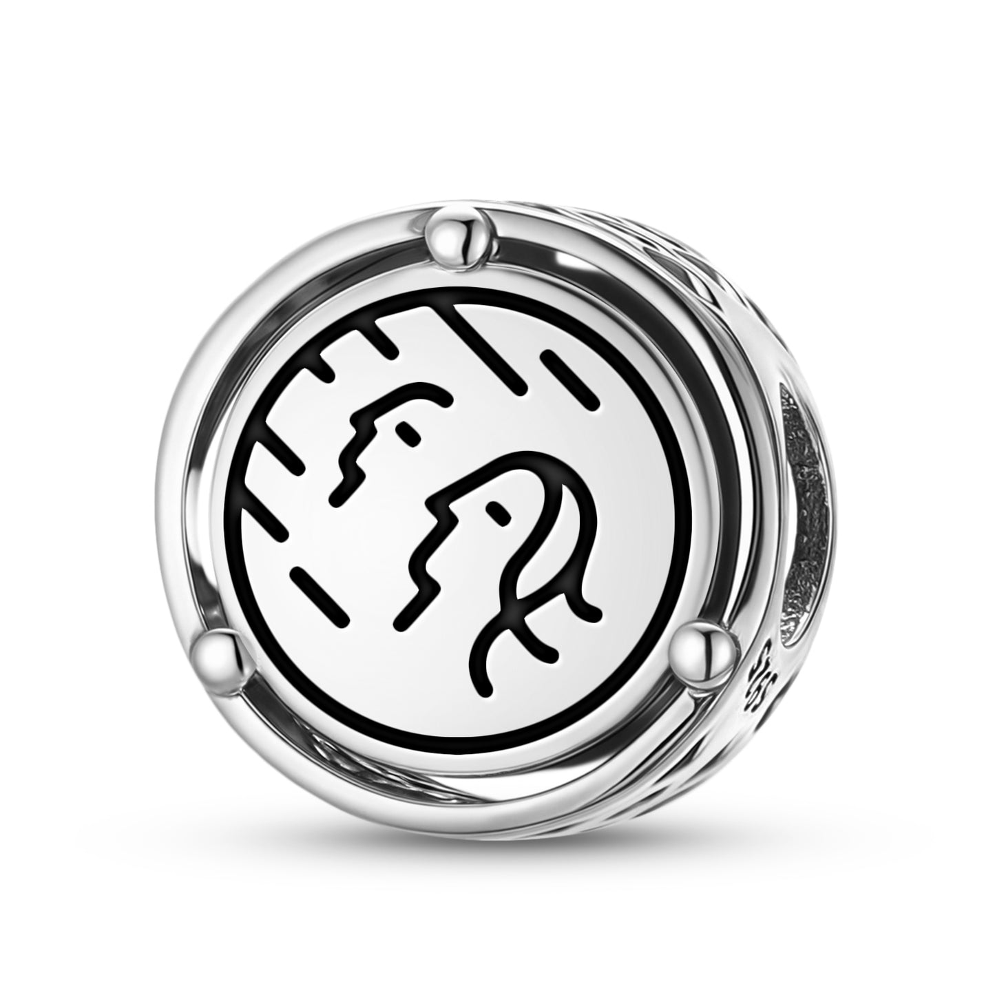 925 Sterling Silver Anthroposophy Aries Seal Charms For Bracelets & Necklaces Pendants Beads Jewelry Fit Pan Bracelet Charm Ethnic Cultural Symbols Gifts For Women