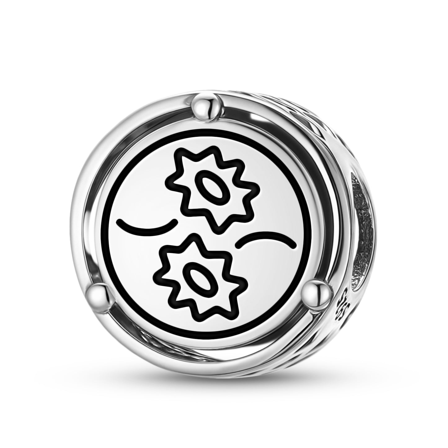 925 Sterling Silver Anthroposophy Pisces Seal Charms For Bracelets & Necklaces Pendants Beads Jewelry Fit Pan Bracelet Charm Ethnic Cultural Symbols Gifts For Women