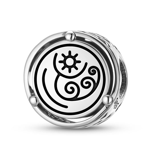925 Sterling Silver Anthroposophy Aquarius Seal Charms For Bracelets & Necklaces Pendants Beads Jewelry Fit Pan Bracelet Charm Ethnic Cultural Symbols Gifts For Women