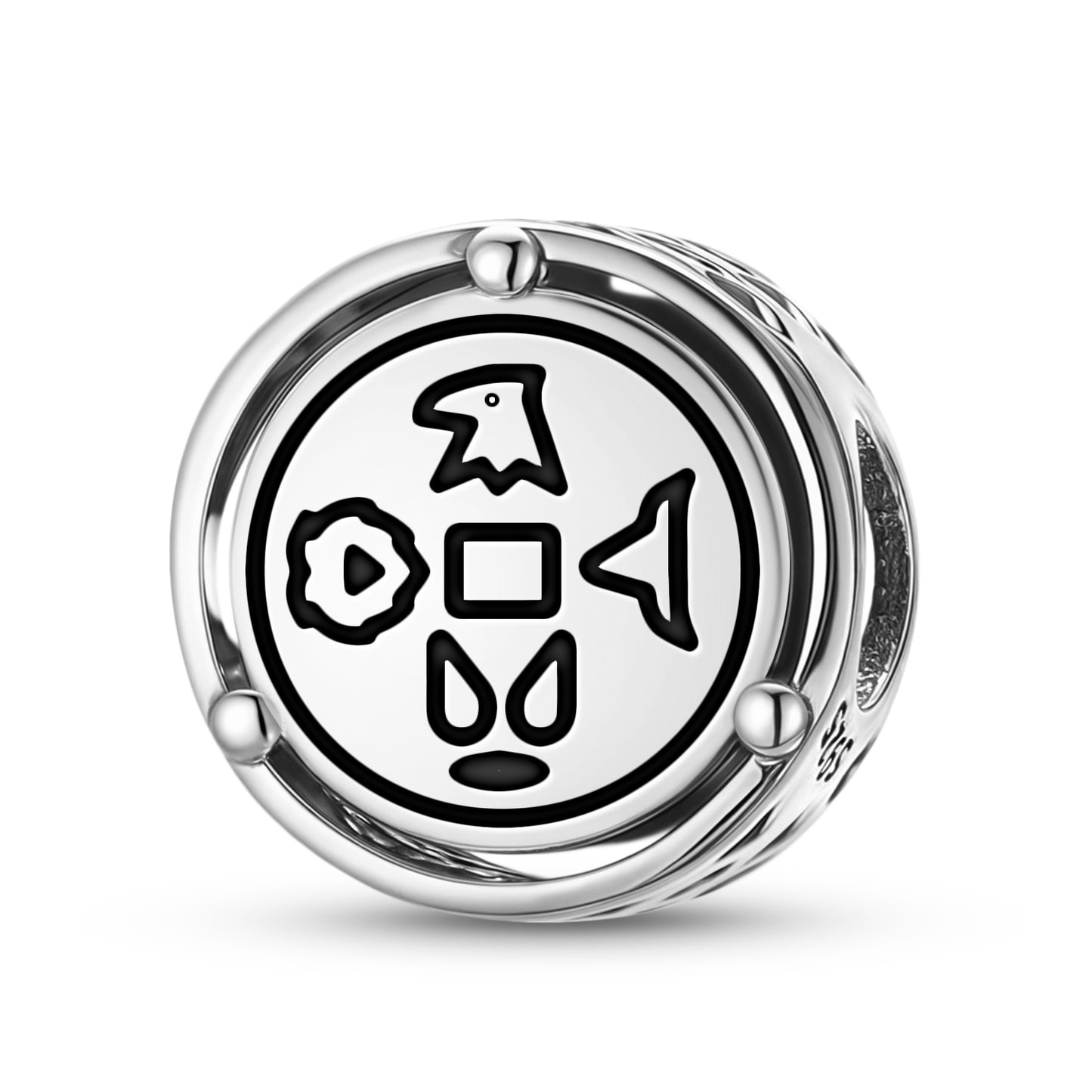 925 Sterling Silver Anthroposophy Second Apocalyptic Seal Charms For Bracelets & Necklaces Pendants Beads Jewelry Fit Pan Bracelet Charm Ethnic Gifts For Women