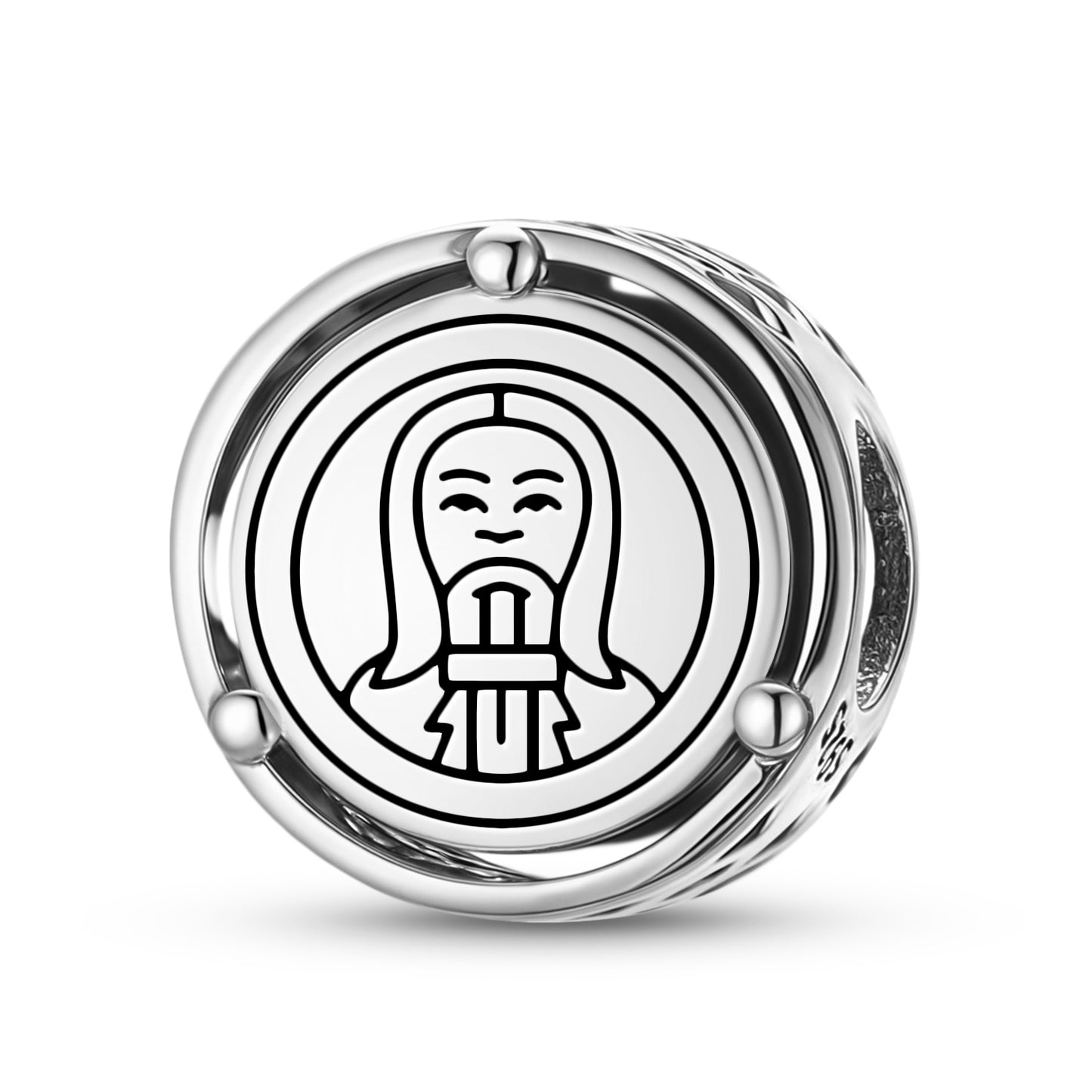 925 Sterling Silver Anthroposophy First Apocalyptic Seal Charms For Bracelets & Necklaces Pendants Beads Jewelry Fit Pan Bracelet Charm Ethnic Gifts For Women