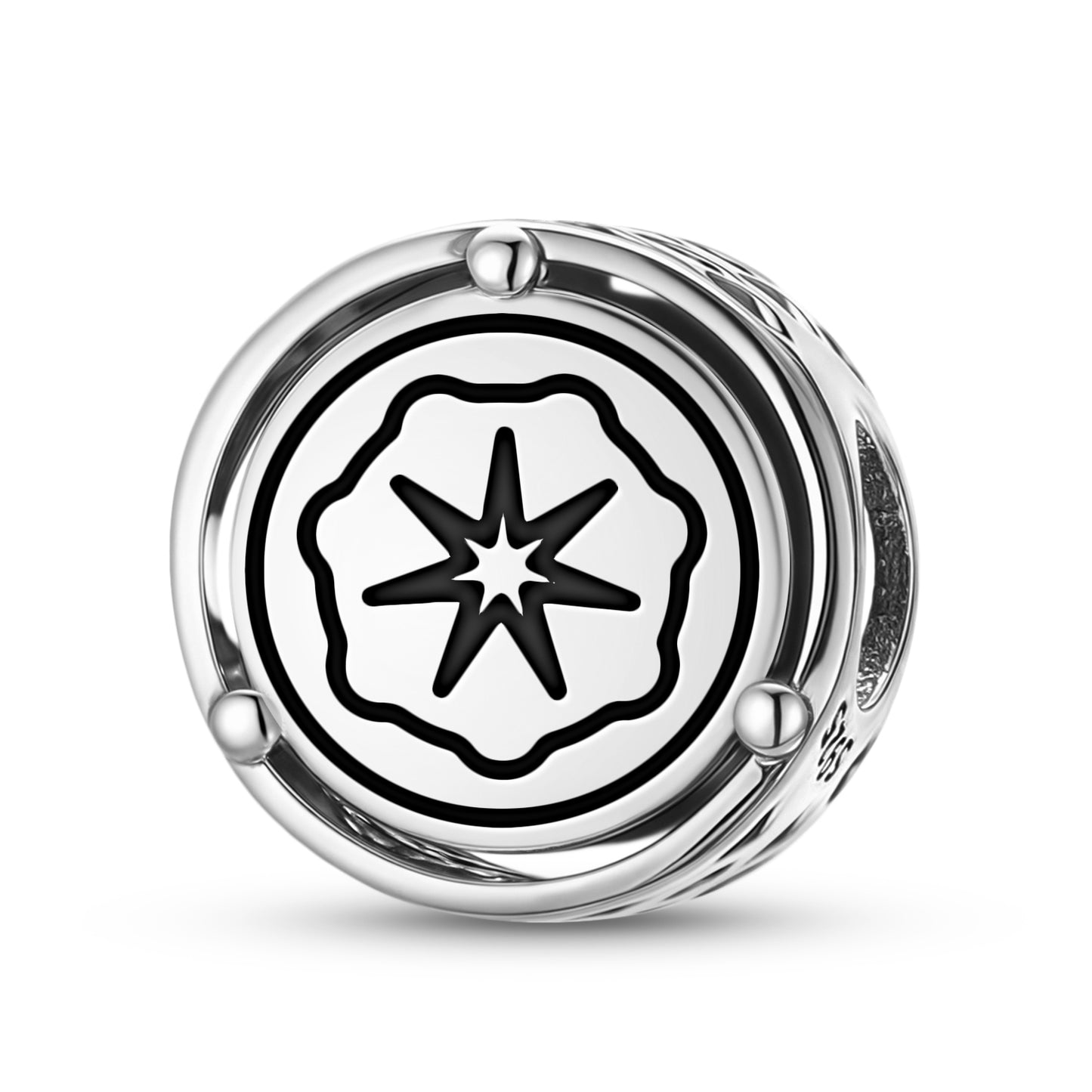 925 Sterling Silver Anthroposophy Saturn Seal Charms For Bracelets & Necklaces Pendants Beads Jewelry Fit Pan Bracelet Charm Ethnic Cultural Symbols Gifts For Women