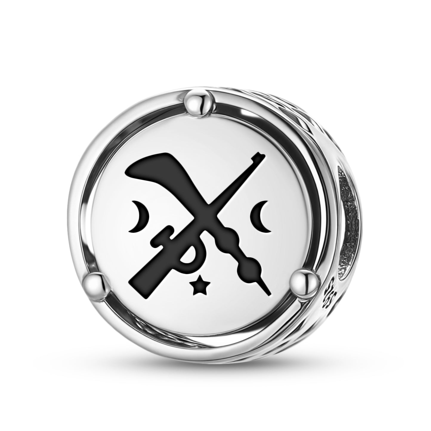 925 Sterling Silver Adinkra Tuo Ne Akofena Charms For Bracelets & Necklaces Pendants Beads Jewelry Fit Pan Bracelet Charm Ethnic Cultural Symbols Gifts For Women