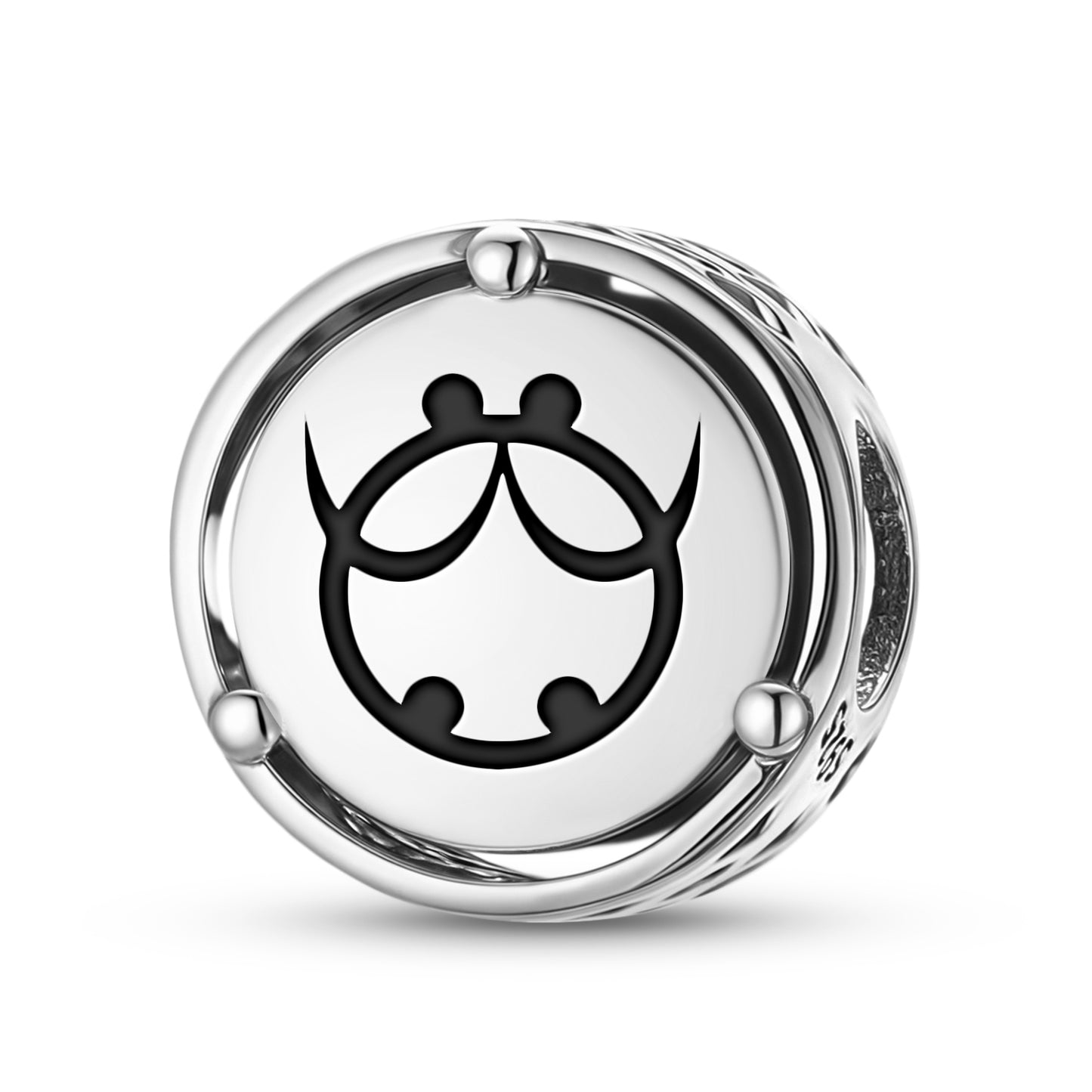 925 Sterling Silver Adinkra Ti Koro Nko Agyina Charms For Bracelets & Necklaces Pendants Beads Jewelry Fit Pan Bracelet Charm Ethnic Cultural Symbols Gifts For Women