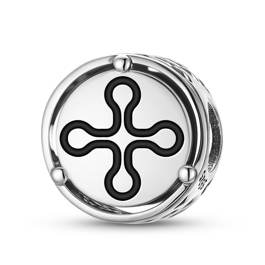 925 Sterling Silver Adinkra Tabono Charms For Bracelets & Necklaces Pendants Beads Jewelry Fit Pan Bracelet Charm Ethnic Cultural Symbols Gifts For Women