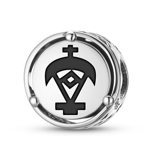 925 Sterling Silver Adinkra Ohene Papa Charms For Bracelets & Necklaces Pendants Beads Jewelry Fit Pan Bracelet Charm Ethnic Cultural Symbols Gifts For Women