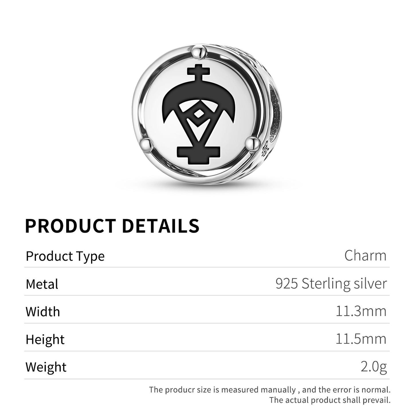 925 Sterling Silver Adinkra Ohene Papa Charms For Bracelets & Necklaces Pendants Beads Jewelry Fit Pan Bracelet Charm Ethnic Cultural Symbols Gifts For Women