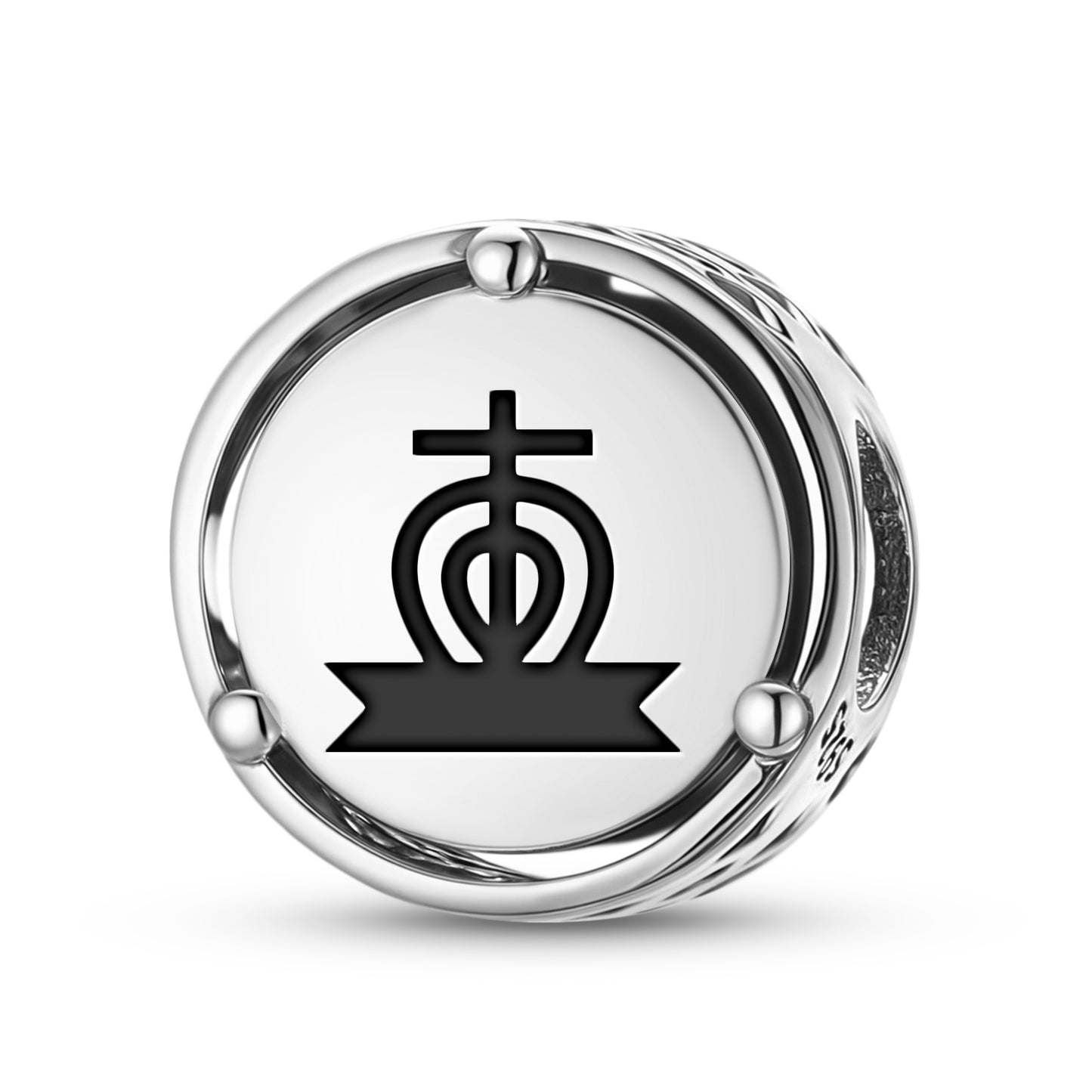 925 Sterling Silver Adinkra Ohene Kye Charms For Bracelets & Necklaces Pendants Beads Jewelry Fit Pan Bracelet Charm Ethnic Cultural Symbols Gifts For Women