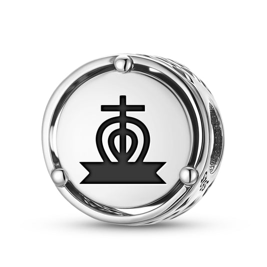 925 Sterling Silver Adinkra Ohene Kye Charms For Bracelets & Necklaces Pendants Beads Jewelry Fit Pan Bracelet Charm Ethnic Cultural Symbols Gifts For Women