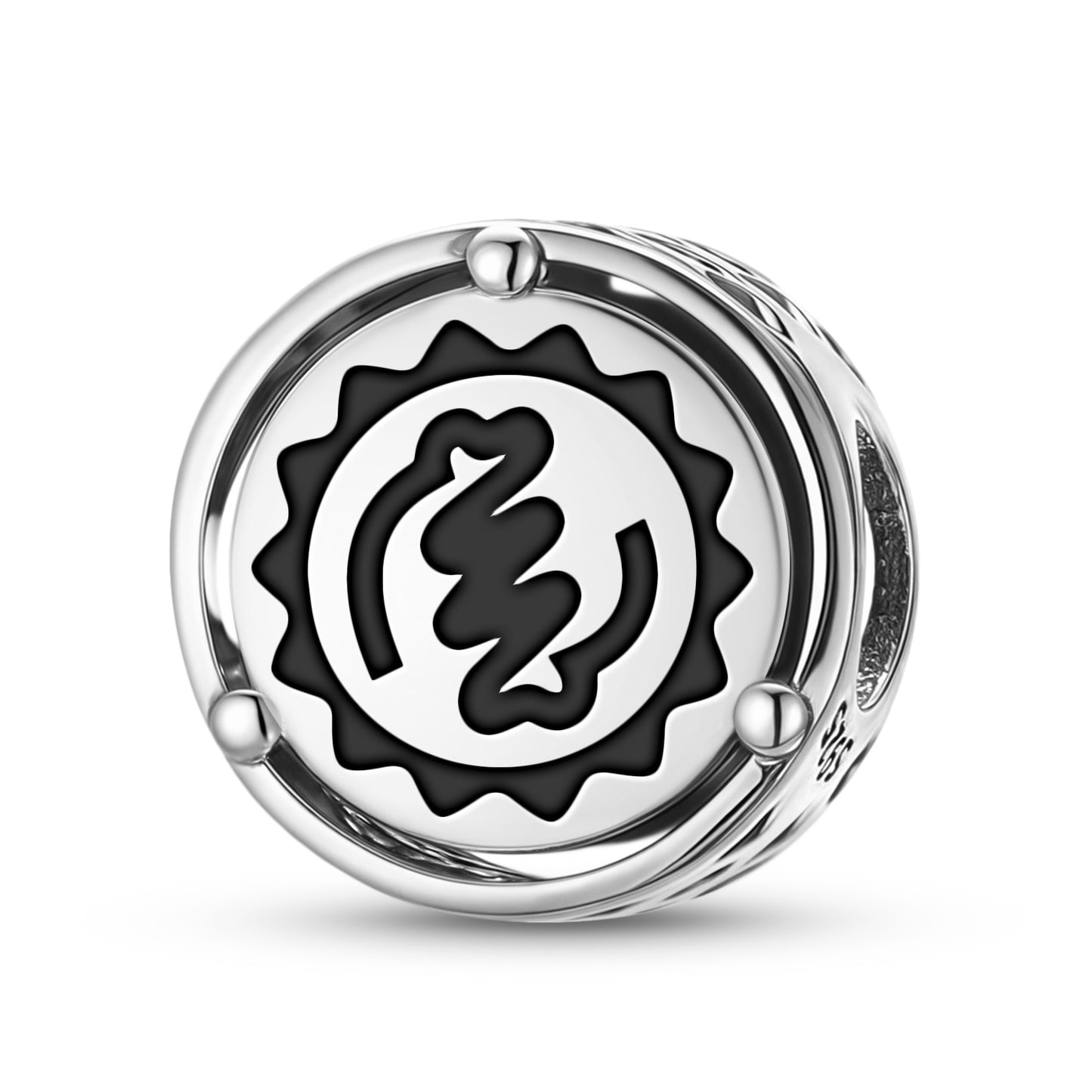 925 Sterling Silver Adinkra Nyame Ye Ohene Charms For Bracelets & Necklaces Pendants Beads Jewelry Fit Pan Bracelet Charm Ethnic Cultural Symbols Gifts For Women