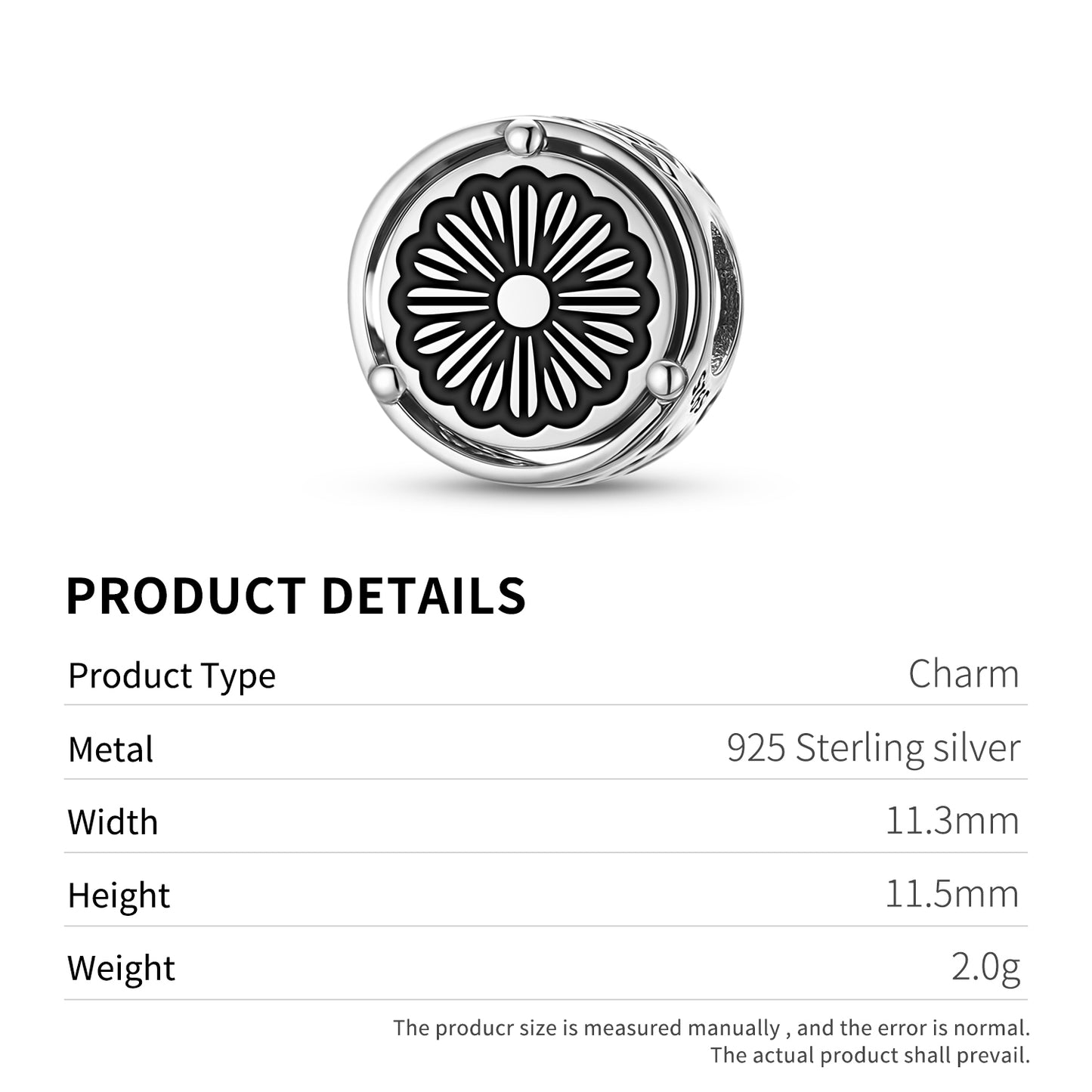 925 Sterling Silver Flowers Daisy Charms For Bracelets & Necklaces Pendants Beads Jewelry Fit Pan Bracelet Charm Ethnic Cultural Symbols Gifts For Women