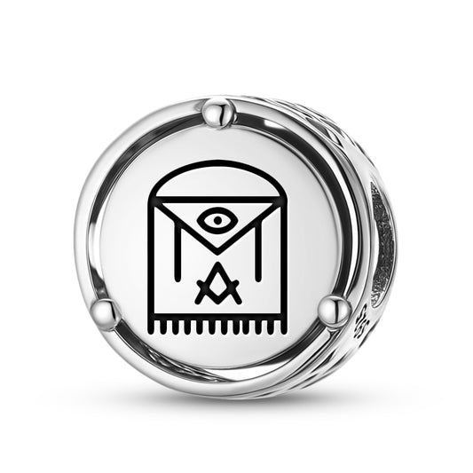 925 Sterling Silver Freemasonry Apron Charms For Bracelets & Necklaces Pendants Beads Jewelry Fit Pan Bracelet Charm Ethnic Cultural Symbols Gifts For Women