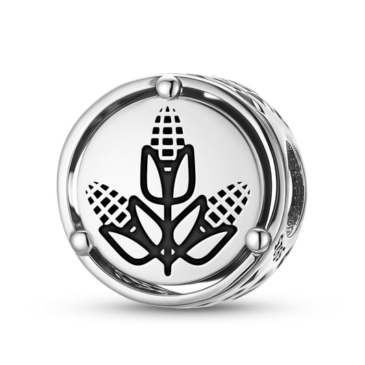 925 Sterling Silver Freemasonry Sheaf Of Corn Charms For Bracelets & Necklaces Pendants Beads Jewelry Fit Pan Bracelet Charm Ethnic Cultural Symbols Gifts For Women