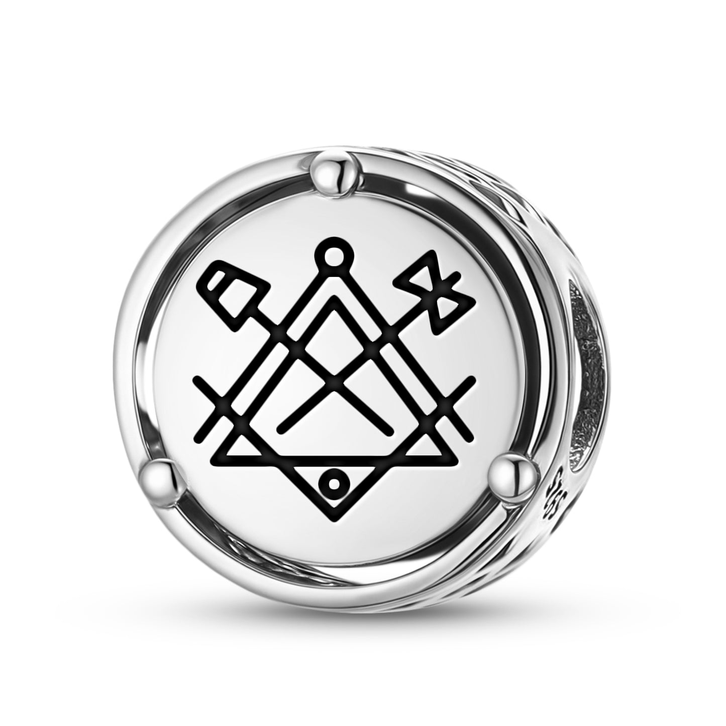 925 Sterling Silver Freemasonry Masonic Working Tools Charms For Bracelets & Necklaces Pendants Beads Jewelry Fit Pan Bracelet Charm Ethnic Cultural Symbols Gifts For Women