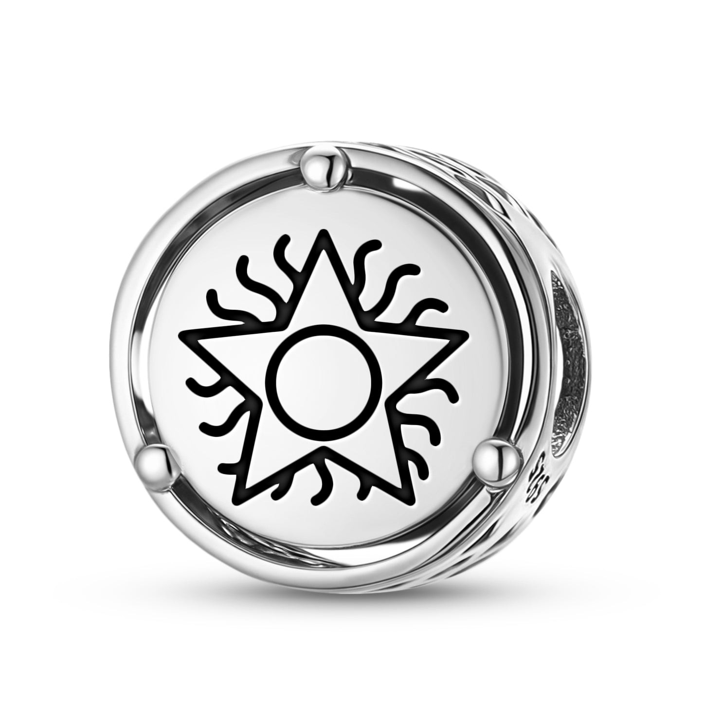 925 Sterling Silver Freemasonry Blazing Star Charms For Bracelets & Necklaces Pendants Beads Jewelry Fit Pan Bracelet Charm Ethnic Cultural Symbols Gifts For Women