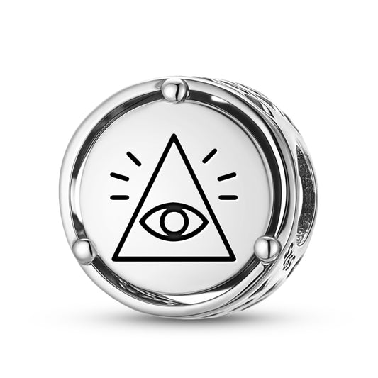 925 Sterling Silver Freemasonry The Eye Of Providence Charms For Bracelets & Necklaces Pendants Beads Jewelry Fit Pan Bracelet Charm Ethnic Cultural Symbols Gifts For Women