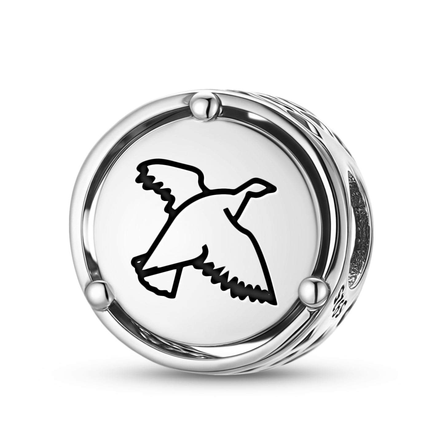 925 Sterling Silver Inuit Aqiggiq Rock Ptarmigan Charms For Bracelets & Necklaces Pendants Beads Jewelry Fit Pan Bracelet Charm Ethnic Cultural Symbols Gifts For Women