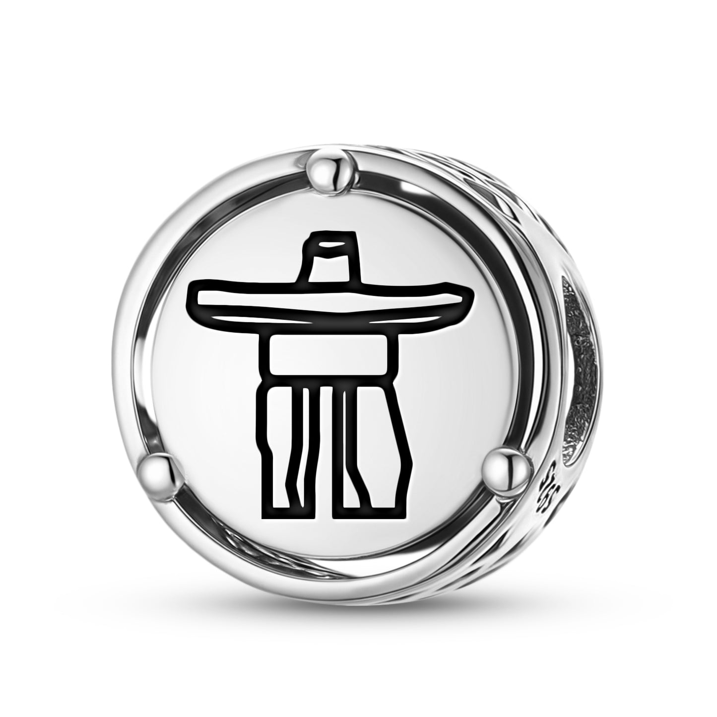 925 Sterling Silver Inuit Inuksuk Charms For Bracelets & Necklaces Pendants Beads Jewelry Fit Pan Bracelet Charm Ethnic Cultural Symbols Gifts For Women