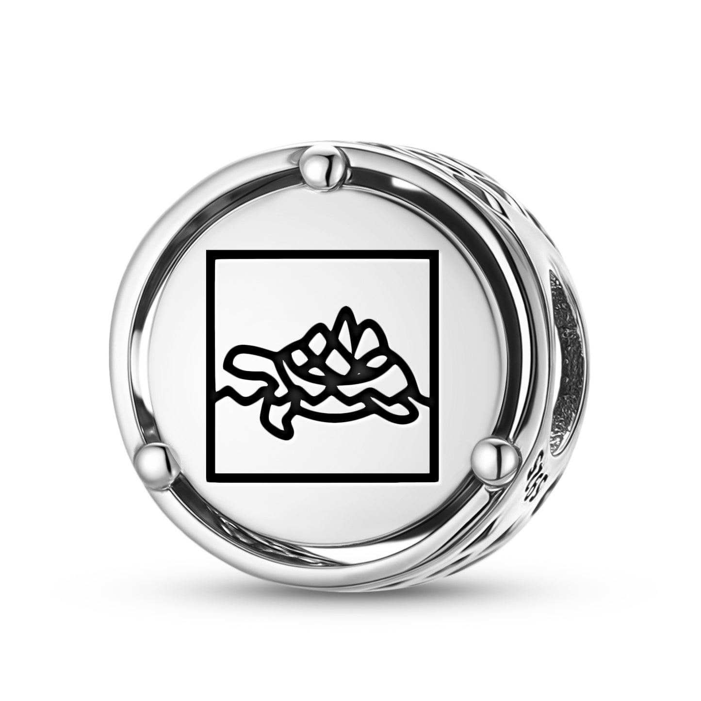 925 Sterling Silver Inuit Turtle Island Charms For Bracelets & Necklaces Pendants Beads Jewelry Fit Pan Bracelet Charm Ethnic Cultural Symbols Gifts For Women