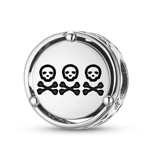 925 Sterling Silver Jolly Roger Pirate Flags Christopher Condent Charms For Bracelets & Necklaces Pendants Beads Jewelry Fit Pan Bracelet Charm Ethnic Gifts For Women