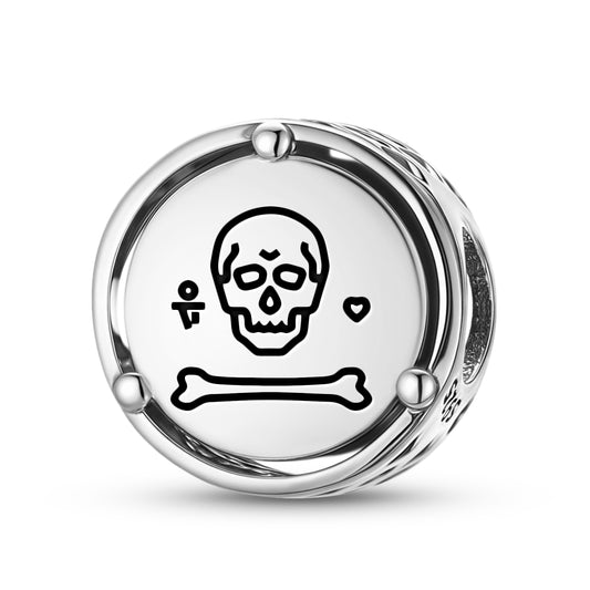 925 Sterling Silver Jolly Roger Pirate Flags Stede Bonnet Charms For Bracelets & Necklaces Pendants Beads Jewelry Fit Pan Bracelet Charm Ethnic Gifts For Women