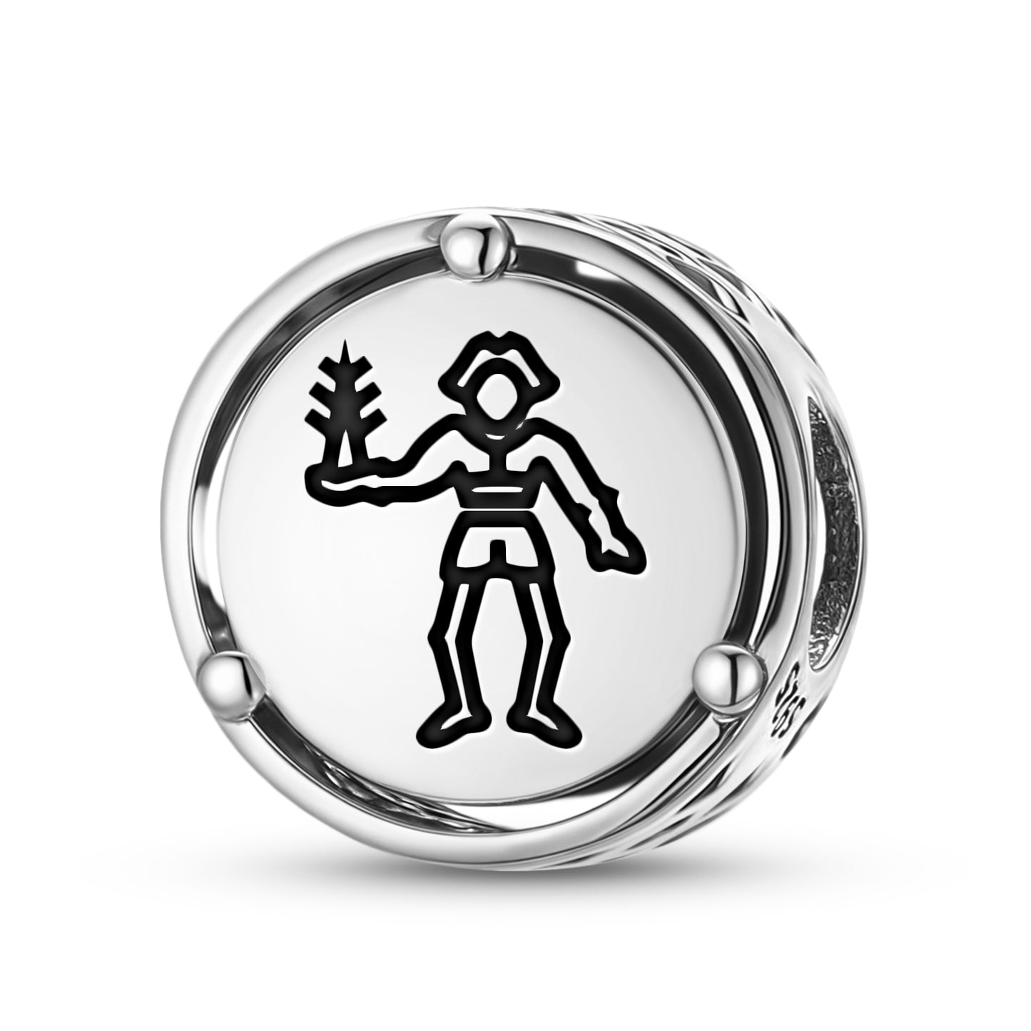 925 Sterling Silver Jolly Roger Pirate Flags Bartholomew Roberts Charms For Bracelets & Necklaces Pendants Beads Jewelry Fit Pan Bracelet Charm Ethnic Gifts For Women