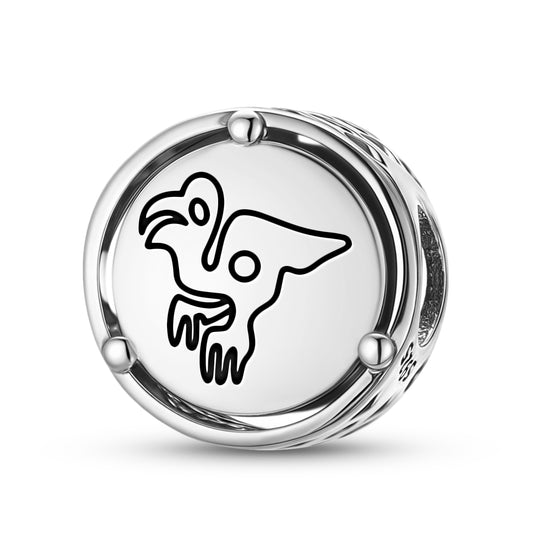 925 Sterling Silver Nazca Lines The Macaw Charms For Bracelets & Necklaces Pendants Beads Jewelry Fit Pan Bracelet Charm Ethnic Cultural Symbols Gifts For Women