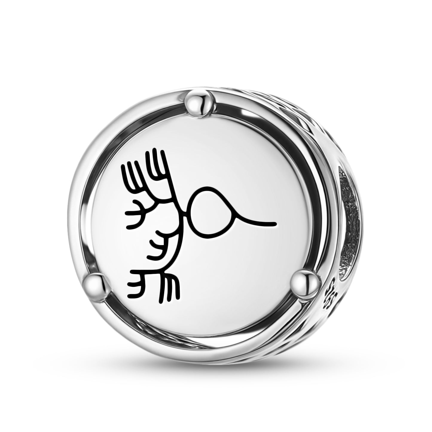 925 Sterling Silver Nazca Lines Seaweed Charms For Bracelets & Necklaces Pendants Beads Jewelry Fit Pan Bracelet Charm Ethnic Cultural Symbols Gifts For Women