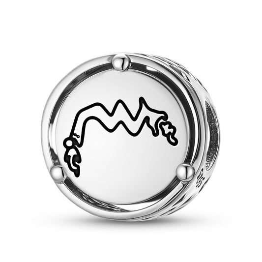 925 Sterling Silver Nazca Lines Sea Snakes Charms For Bracelets & Necklaces Pendants Beads Jewelry Fit Pan Bracelet Charm Ethnic Cultural Symbols Gifts For Women